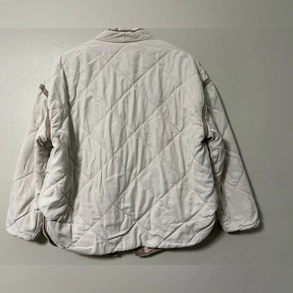 BLANK NYC Quilted Reversible Floral Jacket Women's Cream Pink Size XS - Picture 10 of 11
